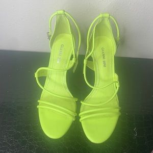 Lime Green Strap heels